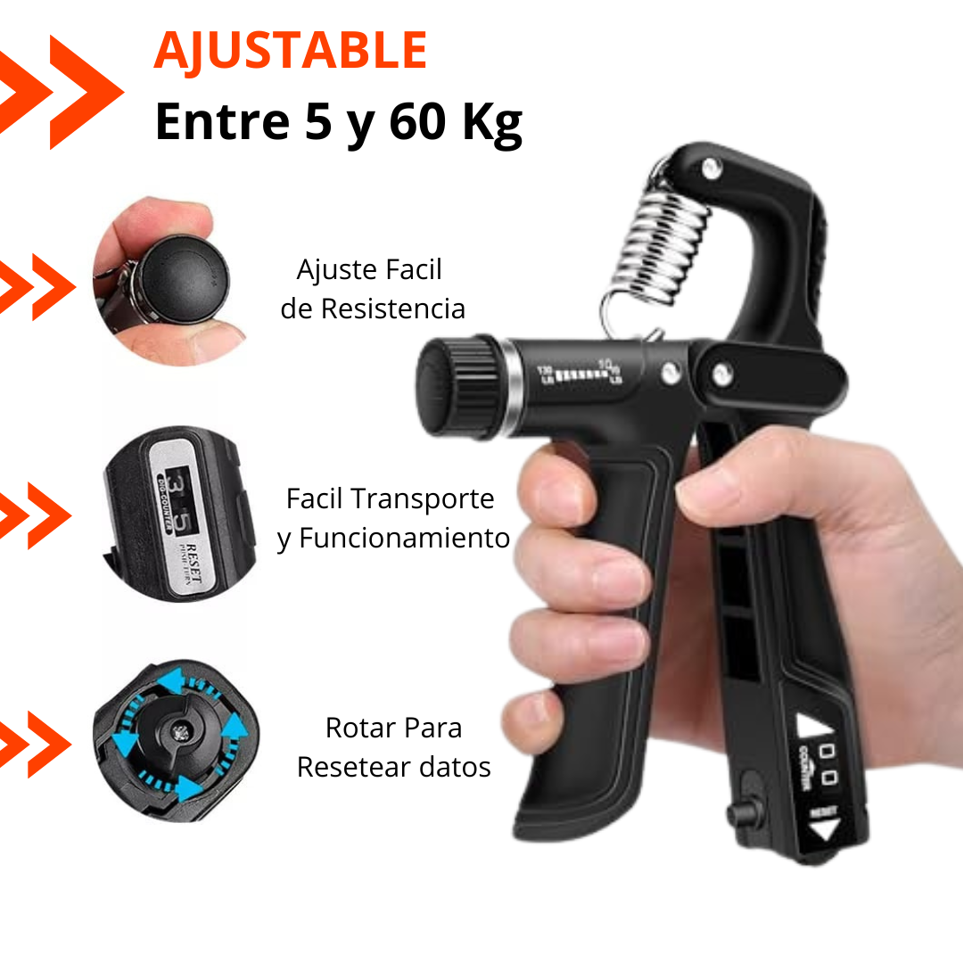PowerGrip 💪 Entrenador de Fuerza de Agarre de Mano 5en1 🔥
