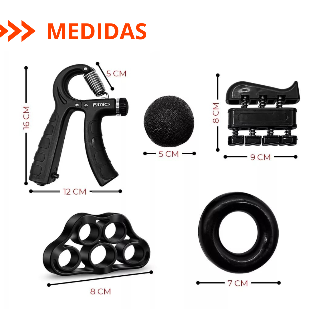 PowerGrip 💪 Entrenador de Fuerza de Agarre de Mano 5en1 🔥
