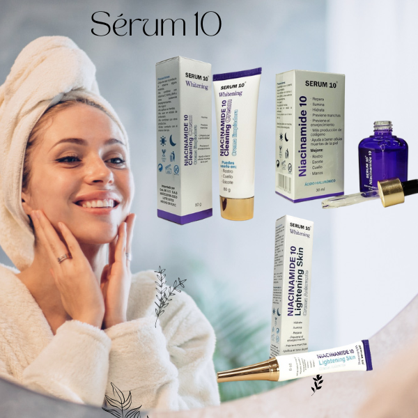 Mega Combo: Serum 10 + CleanFace 💧 Lleva Gratis Crema Aclarante