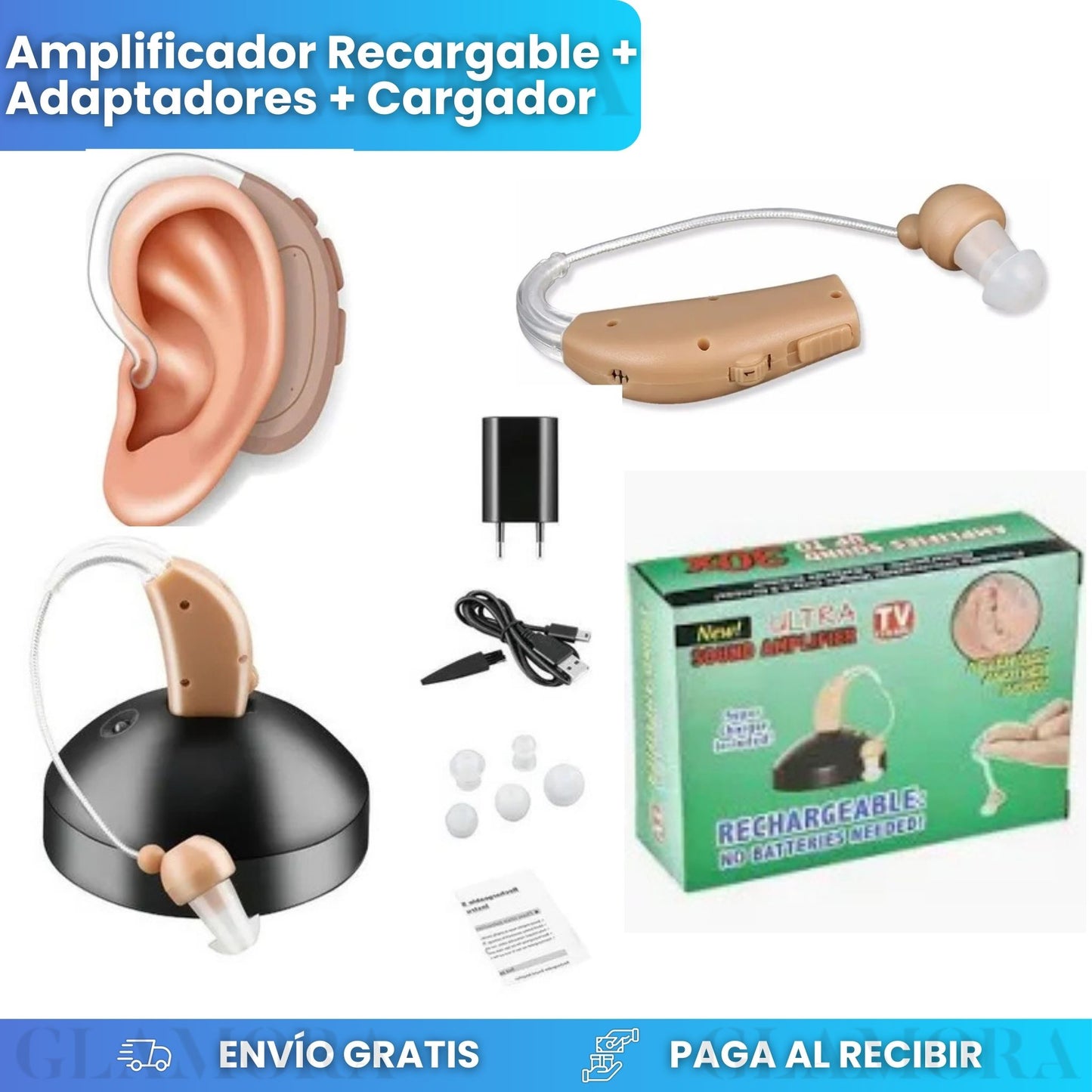 ⭐Audifono Amplificador SoundEase Pro RECARGABLE Alta Calidad