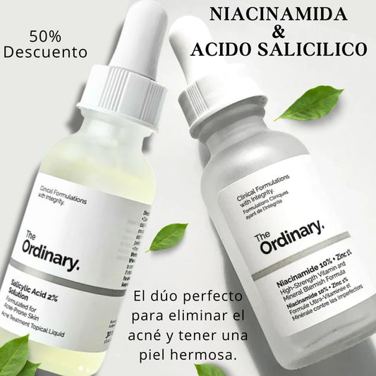 The Ordinary Dúo: Niacinamida + Ácido Salicílico Gratis 🪔