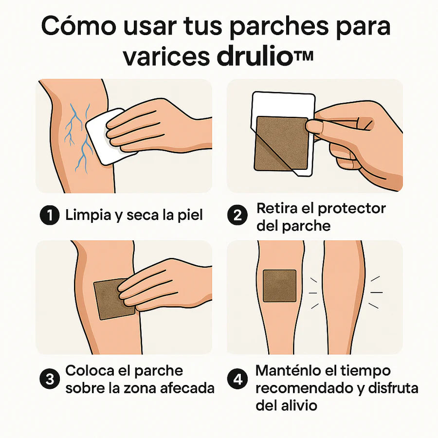 Parches Naturales para Varices y para las Piernas Cansadas - VeinPatch™
